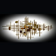 دیوارکوب استیل مدرن مدل آنیتا طلایی کد DE2511GL