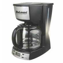 قهوه ساز تک کاره مشکی استیل دیجیتال دلمونتی مدل DL655N