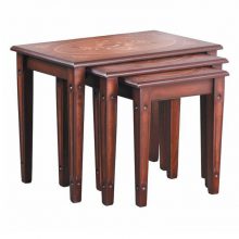میز عسلی سه تکه معرق چوبی کد IGA-045